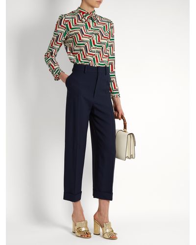 gucci marmont fringe heels