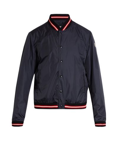 Moncler Synthetic Dubost Bomber Jacket in Blue for Men - Lyst