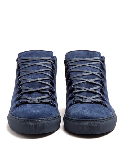 balenciaga arena blue suede