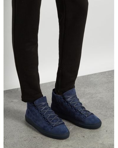 balenciaga arena suede blue