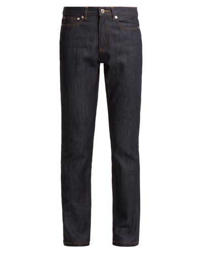 A.P.C. Denim Droit High-rise Straight-leg Jeans in Indigo (Blue) | Lyst