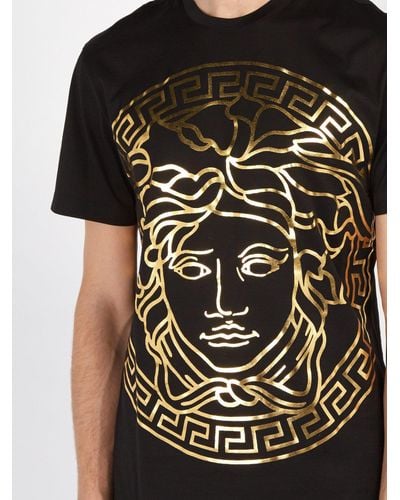 versace gold and black shirt