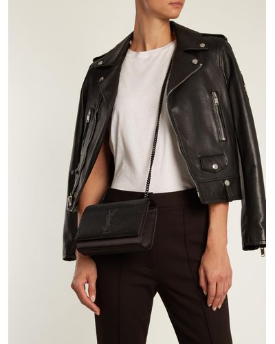 small kate leather shoulder bag ysl