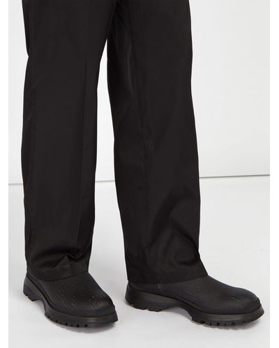 Prada Brixxen Neoprene-panelled Leather Chelsea Boots in Black for Men -  Lyst