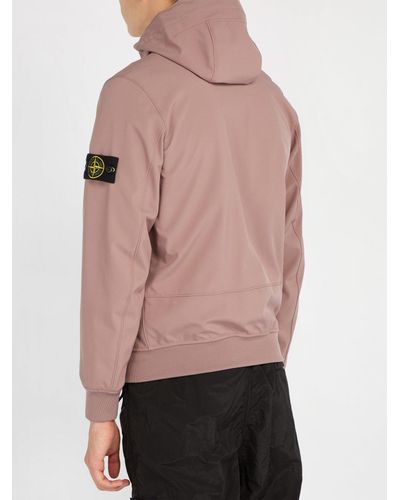 pink stone island soft shell