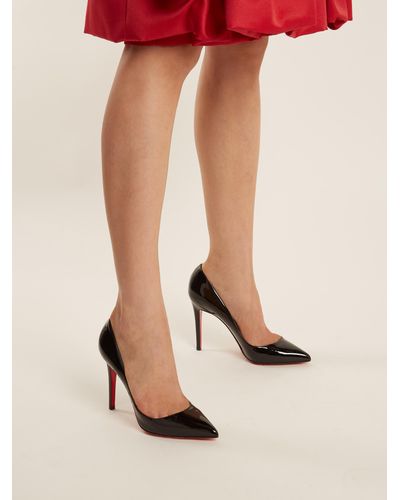 Christian Louboutin Pigalle 100mm Patent-leather Pumps in Black ...