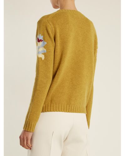 yellow floral sweater