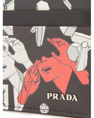prada comic card holder