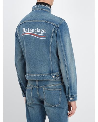 balenciaga political denim jacket