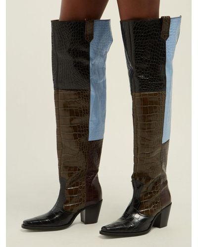 ganni croc boots
