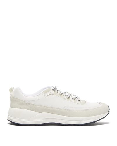 A.P.C. Reflective Suede-trimmed in White for -