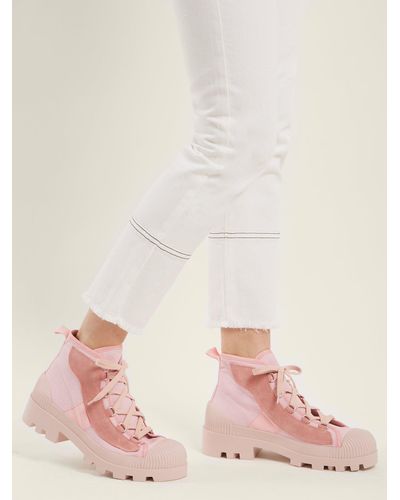 acne pink boots