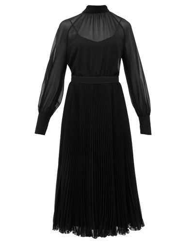 Max Mara Malizia Midi Dress in Black - Lyst
