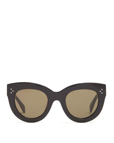 Celine Caty Cat-eye Acetate Sunglasses in Black | Lyst