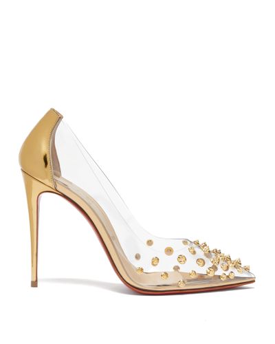 louboutin gold shoes