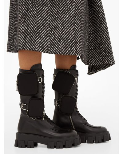 prada combat boots with removable pouch price
