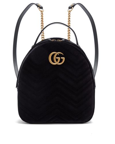 gucci marmont velvet backpack
