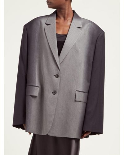 Maison Margiela Oversized Dégradé Wool Blazer in Grey (Gray) | Lyst