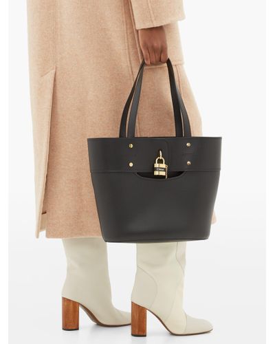 chloe black tote bolsa