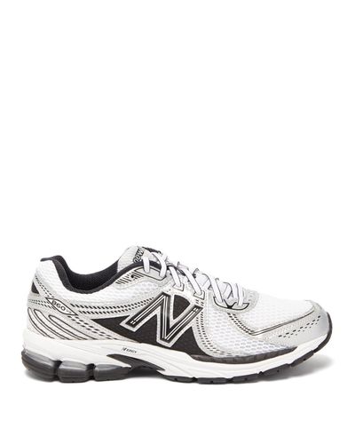 New Balance 860 Leather And Ripstop Trainers in Grey for Men | Lyst Canada