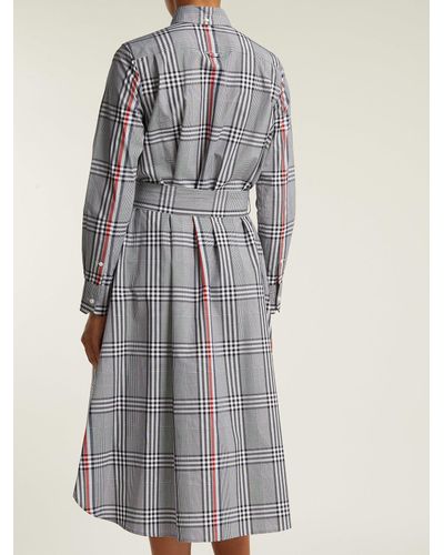 thom browne checked shirt