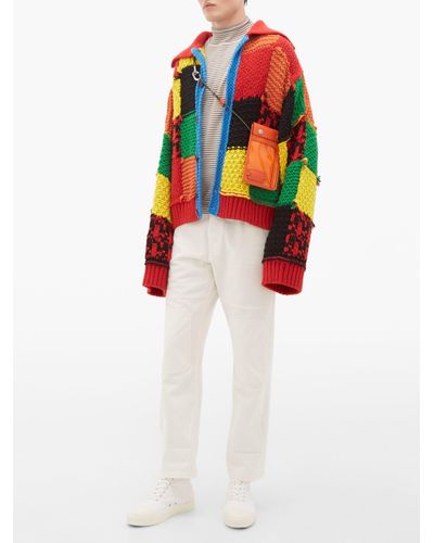 jw anderson patchwork cardigan