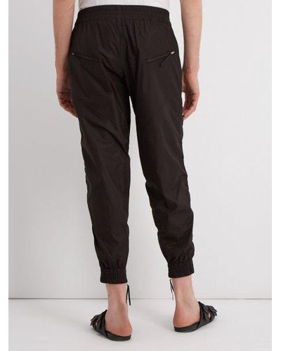 Isabel Marant Harris Ruched Cotton Track Pants in Black for Men - Lyst