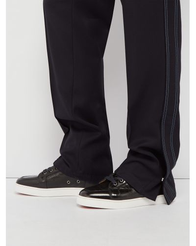 Baskets montantes en cuir effet crocodile Rantus Cuir Christian Louboutin  pour homme en coloris Noir - Lyst