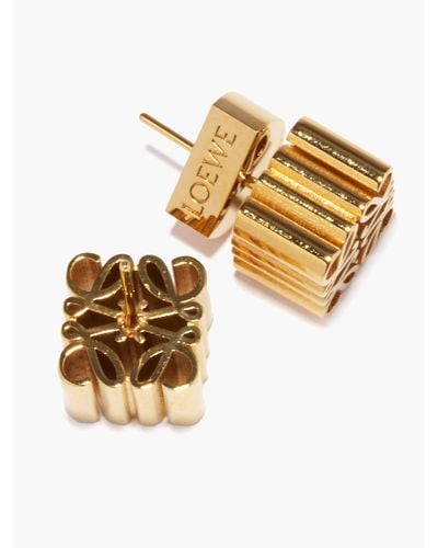 Loewe Anagram Stud Earrings in Gold (Metallic) | Lyst Australia