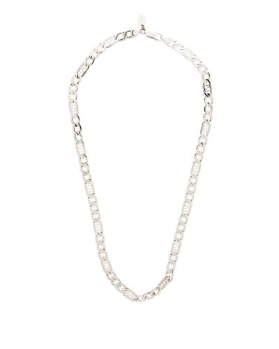 Fendi Ff-logo Curb-chain Necklace in Silver (Metallic) for Men - Lyst