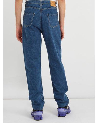 Martine Rose Denim Mid-rise Straight-leg Jeans in Indigo (Blue) for Men ...