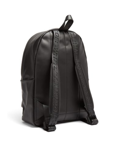 off white backpack leather