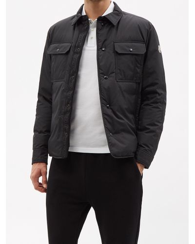Moncler Synthetic Miomandre Down Shirt Jacket in Black for Men - Lyst