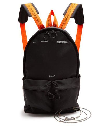 off white backpack orange straps