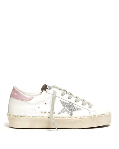 Golden Goose Deluxe Brand Hi Star Low Top Leather Trainers in White ...