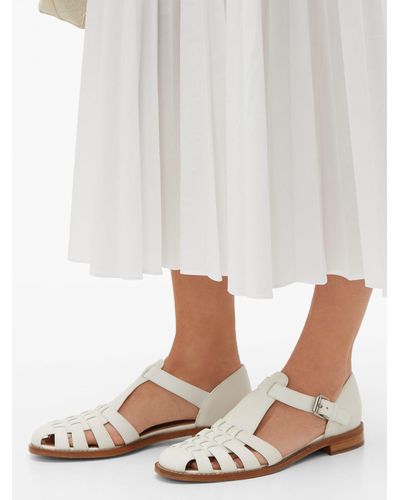 Church's Kelsey Leather Sandals in White - Lyst
