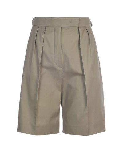 Max Mara Cotton Shorts in Grey (Gray) - Lyst
