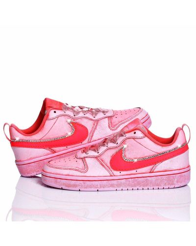 Nike Leather Sneakers in Pink | Lyst