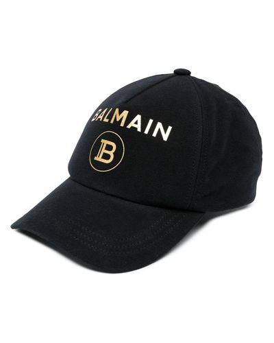 Balmain Synthetic Polyester Hat in Black for Men - Lyst