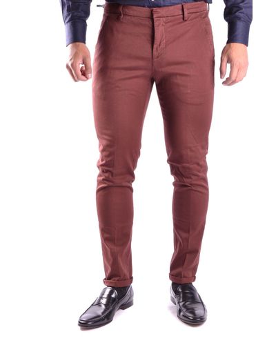 red cotton pants
