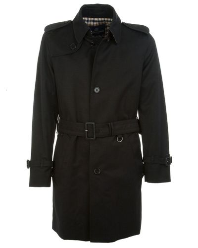 Aquascutum Synthetic Coat in Black for Men - Lyst