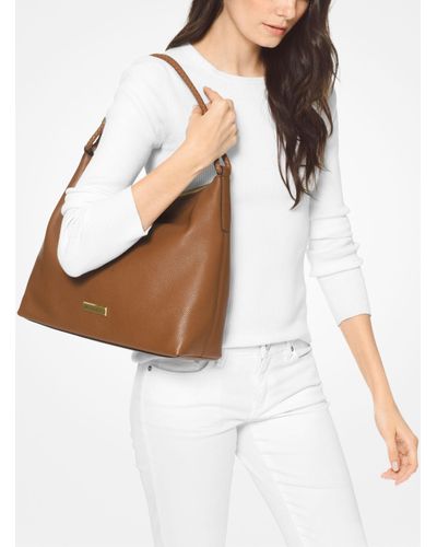 michael kors lexington large pebbled leather crossbody bolsa