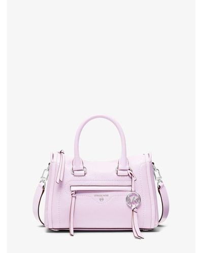 michael kors carine small pebbled leather satchel