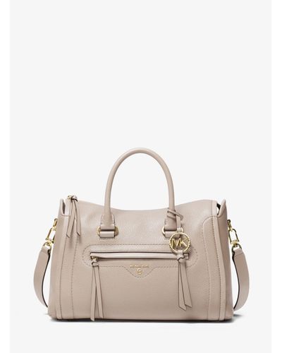 michael michael kors carine leather medium satchel