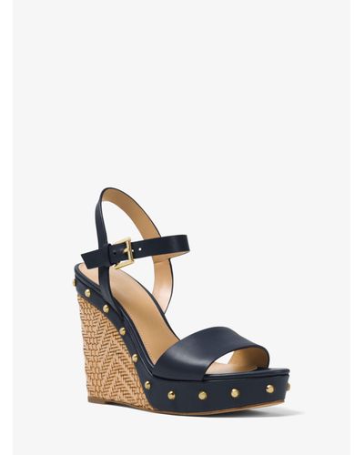 michael kors ellen leather wedge