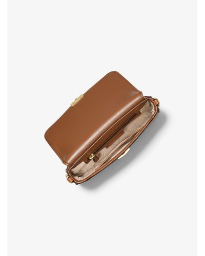 Michael Kors Bradshaw Small Woven Leather Shoulder Bag | Lyst