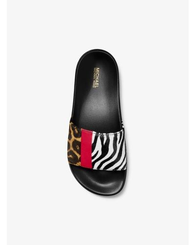 michael kors cheetah slides