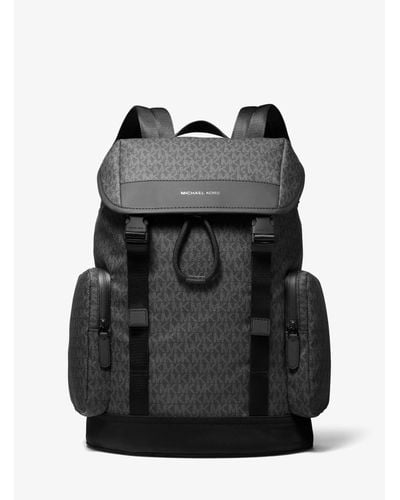 Michael Kors Synthetic Mk Hudson Logo Nylon Gabardine Backpack in Black for Men - Lyst