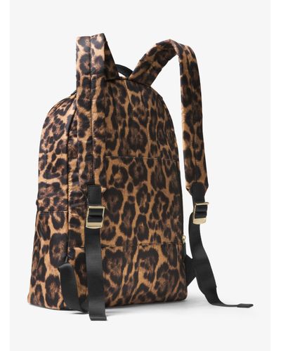 michael kors kelsey leopard backpack