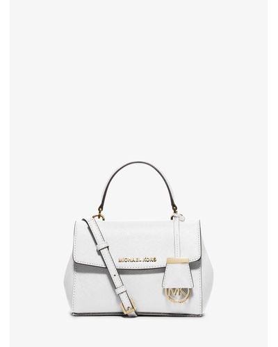 Bandolera Ava extrapequeña de piel saffiano Michael Kors de Cuero de color  Blanco - Lyst